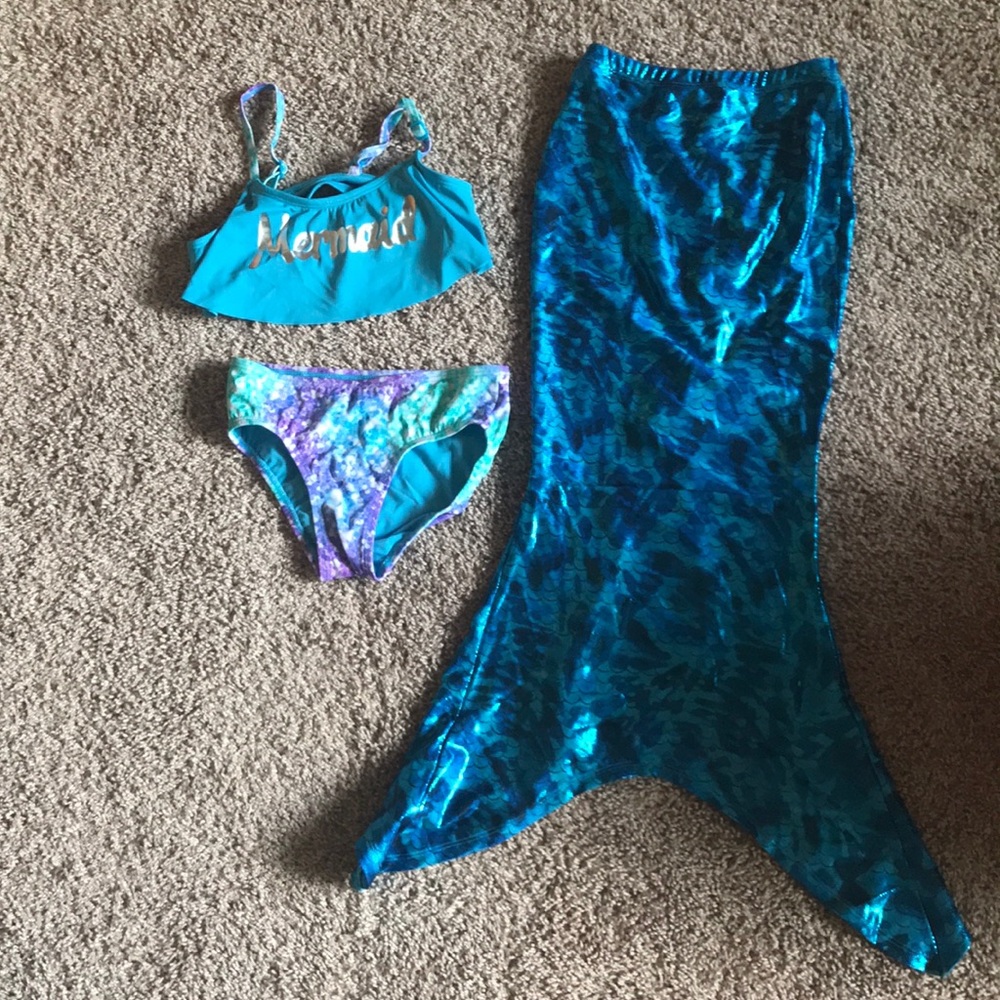 Justice mermaid bikini with mermaid skirt